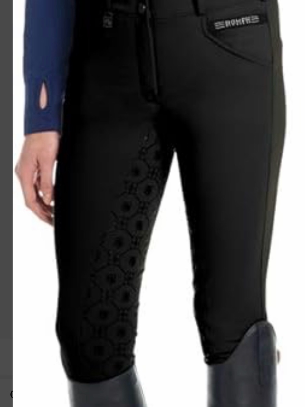 Romfh Isabell Equestrian Full Seat Breeches, Black, 36R